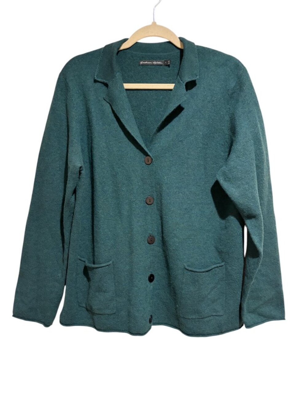 Gudrun Sjoden Knit Sweater Blazer Jacket Blue